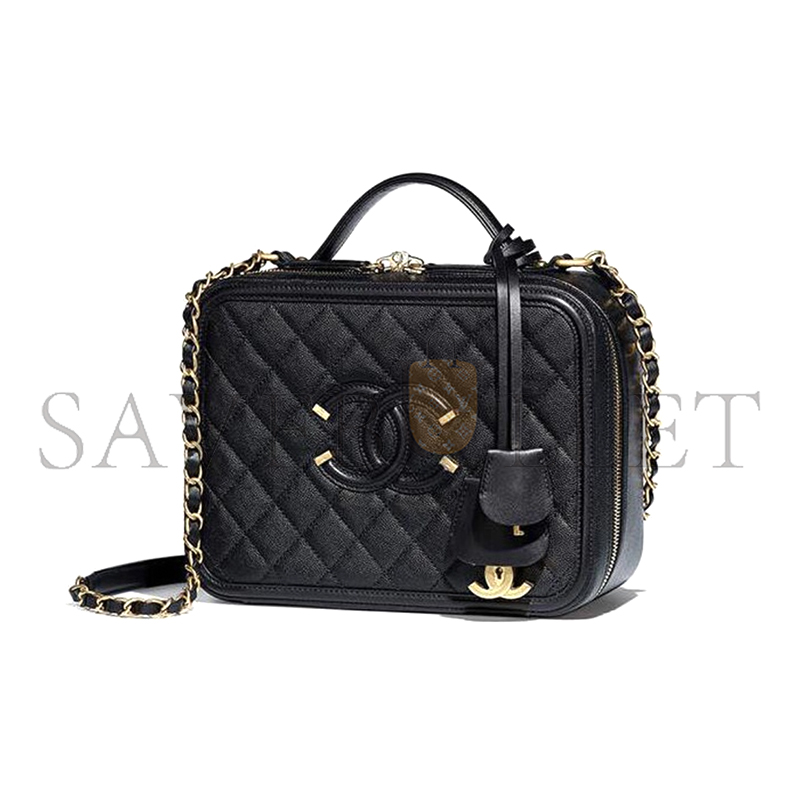 CHANEL CC FILIGREE VANITY CASE A93344 (24*17*10cm)